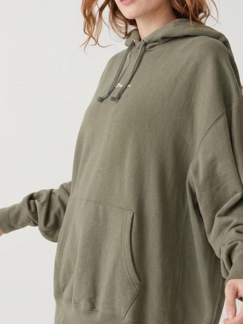 champion UO exclusive vintage-dye oversized hoodie sweatshirt in green